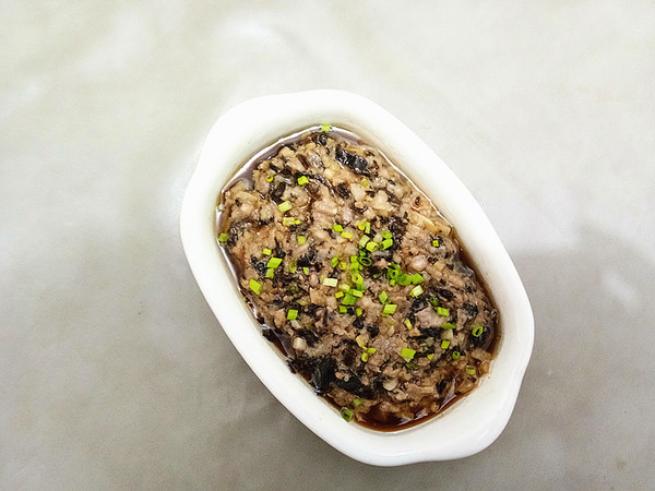 Steamed Meat Cake with Plum Dried Vegetables recipe