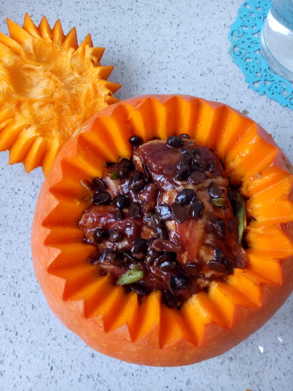 Steamed Spare Ribs with Pumpkin Soy Sauce recipe