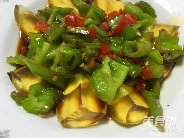 Roasted Preserved Eggs with Peppers recipe