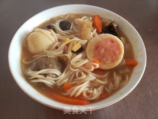 Meatball Soup Noodles recipe