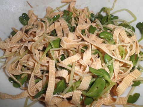 Peanut Tofu with Bean Sprouts recipe