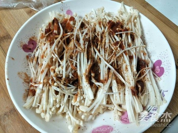 Microwave Roasted Enoki Mushrooms recipe