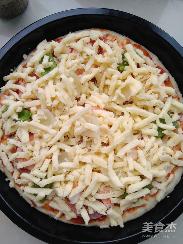 Salami Shrimp Pizza recipe