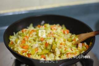 #aca烤明星大赛# Pumpkin and Shrimp Baked Rice recipe