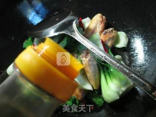 Braised Medium Fin with Green Vegetables recipe