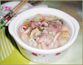 Nourishing Stomach Congee——squid Pork Ribs Congee recipe