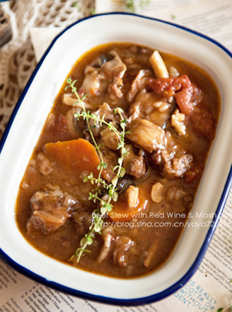 Red Wine Beef Stew with Mashed Potatoes recipe