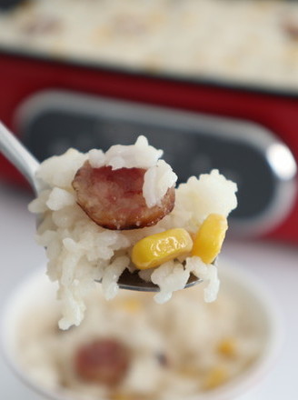 Braised Rice with Sausage and Corn
