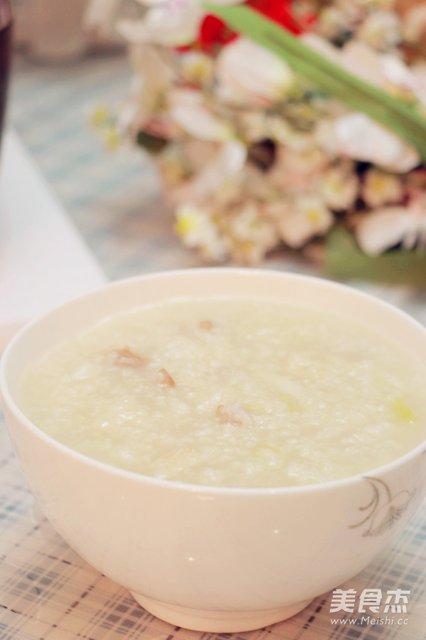 Vegetable and Lean Pork Congee recipe