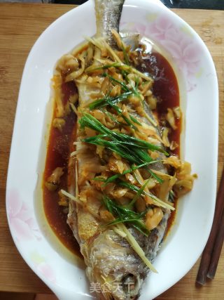 Steamed Yellow Croaker with Mustard recipe