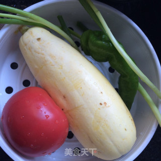 Stir-fried Winter Squash with Tomato recipe