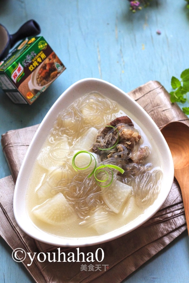 #御寒美食# Vermicelli Pork Ribs Stewed with Radish recipe