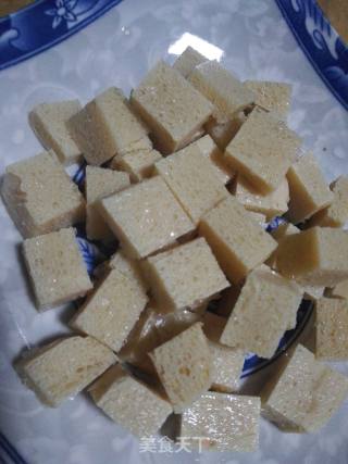 Frozen Tofu Fried Three Diced recipe