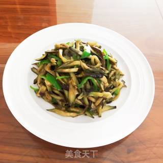 Stir Fried Eggplant with Green Peppers recipe