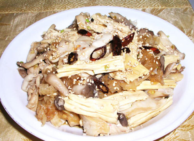 "mushroom" Power "food" Foot-mixed Mushrooms Mixed with Yuba recipe
