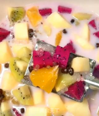 Colorful Fruit Sago recipe