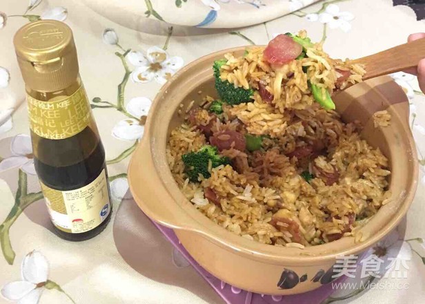 Claypot Rice with Chinese Sausage and Chicken recipe
