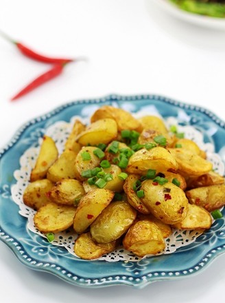 Spicy and Less Oil Healthy Version-fried Potato Wedges
