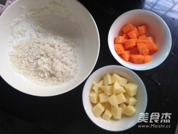 Carrot Potato Soy Sauce Braised Rice recipe