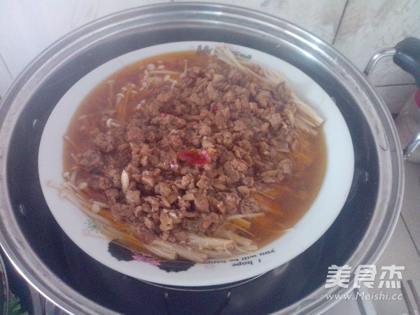 Minced Meat Enoki Mushroom recipe