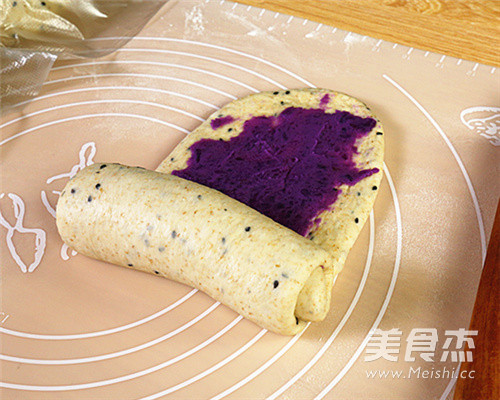 Super Delicious Whole Wheat Black Sesame Purple Sweet Potato Bread Recipe recipe