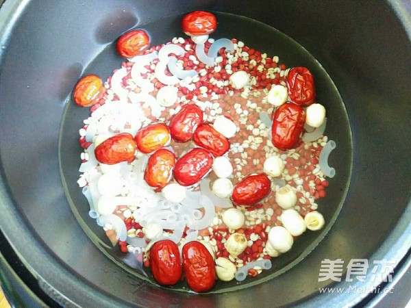Red Bean, Barley, Red Date Congee recipe