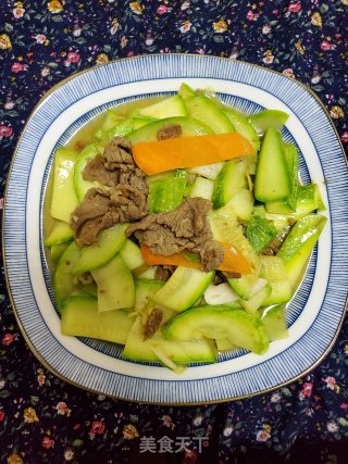 Stir-fried Beef with Jade Melon recipe