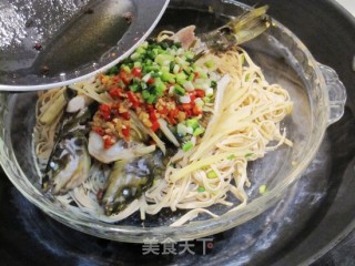 Steamed Fish with Chopped Pepper and Dried Bean Curd recipe