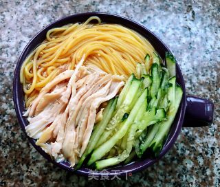 #面条# Chicken and Cucumber Cold Noodles recipe