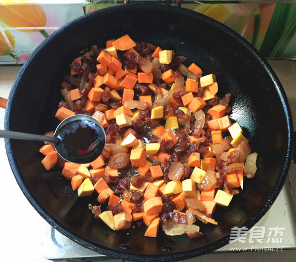 Sauteed Sweet Potato Stew with Rice recipe