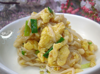 Fried Enoki Mushroom with Egg recipe