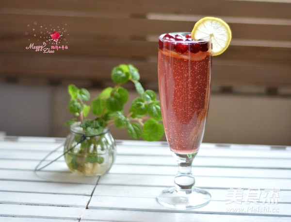 Cranberry Soda Bubble Drink recipe