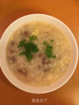 Mianzhi Beef Nest Egg Congee recipe