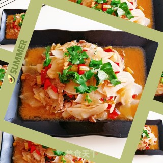 Stir-fried Beef with White Radish recipe
