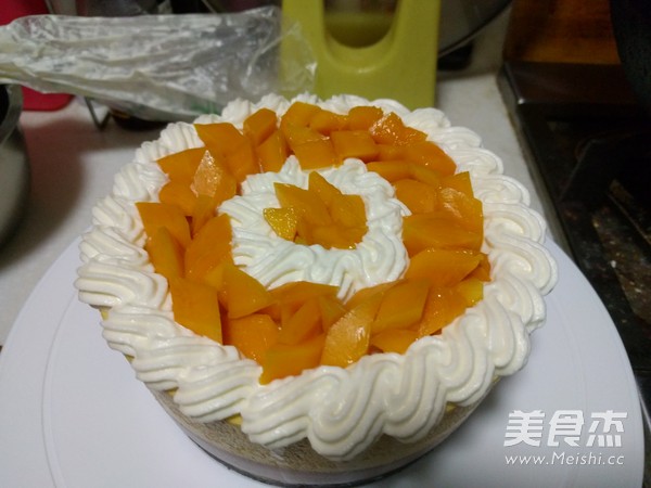 【mango Flowing Heart Mousse Cake】 recipe