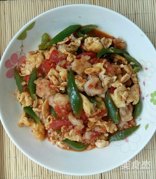 Fried Shrimp with Tomato and Egg recipe