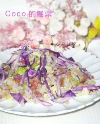 Two-color Cabbage and Preserved Fried Rice recipe