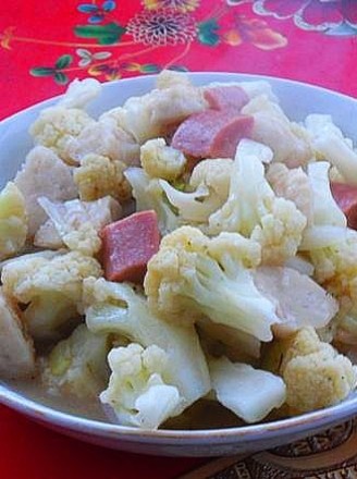 Fish Balls and Sausage with Cauliflower recipe