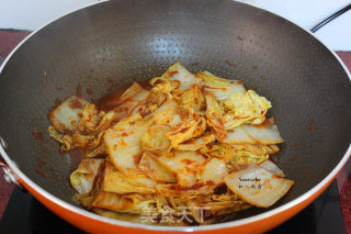 Stir-fried Chinese Cabbage with Kimchi Sauce recipe