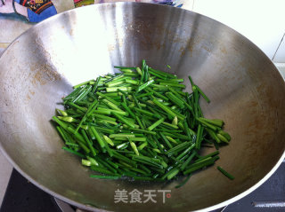 Fried Pleurotus Eryngii with Leek Stalks recipe