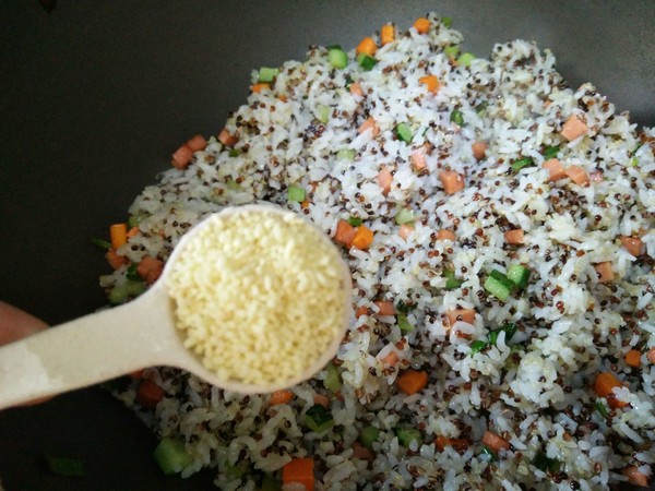 Three Color Quinoa Fried Rice recipe