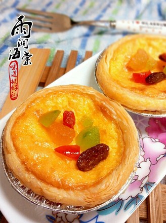 Dried Fruit Tart with Ice Cream recipe