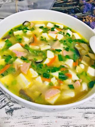 "wild Vegetables" Tofu Mixed Soup recipe