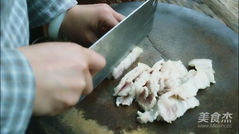 Stir-fried Twice-cooked Pork with Dried Bamboo Shoots recipe