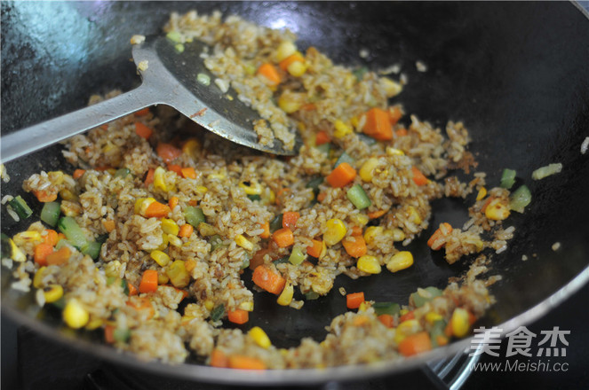 Colorful Curry Fried Rice recipe