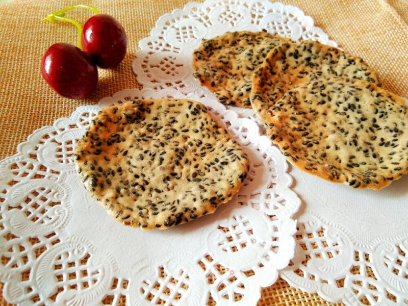 #四session Baking Contest and It's Love to Eat Festival#zero-based Black Sesame Crackers recipe