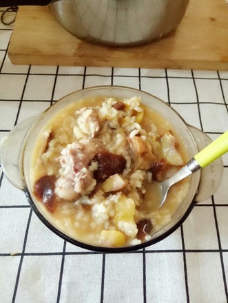 Chestnut Mushroom Pork Rib Congee recipe