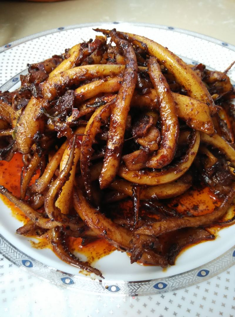Spicy Squid Whisk recipe
