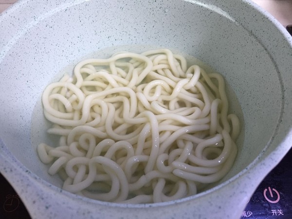 Fried Noodles with Beef Sausage and Udon recipe