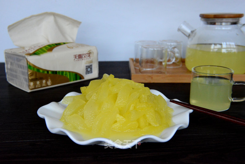 Sweet and Sour Lemon Melon Strips recipe